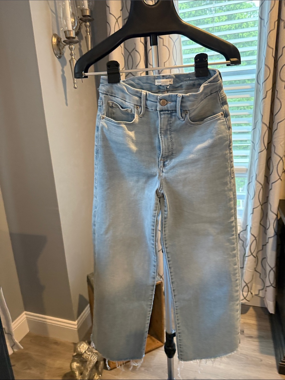 Good American Women's good waist palazzo crop high rise